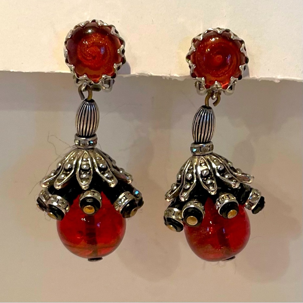 Rare vintage Schiaparelli Demi parure - earrings and bracelet - 1930s
